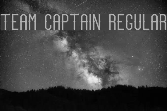 Team Captain Regular Font examples