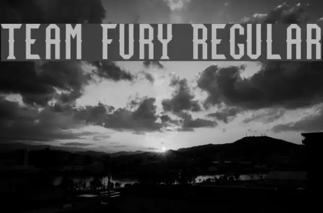 Team Fury Regular Font examples