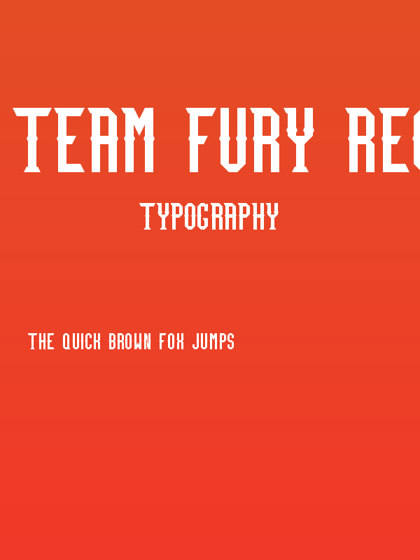 Team Fury Regular Poster