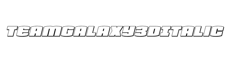 Team Galaxy 3D Italic  フリーフォントのダウンロード