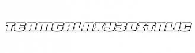 Team Galaxy 3D Italic  Frei Schriftart Herunterladen