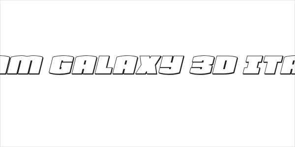 Team Galaxy 3D Italic Logo