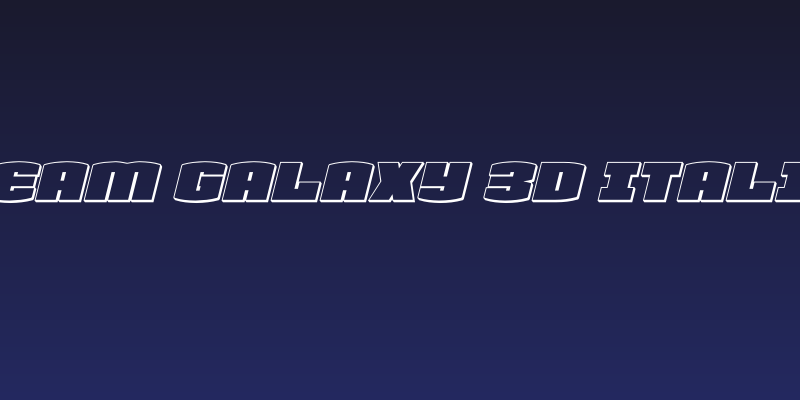 Team Galaxy 3D Italic Social Header