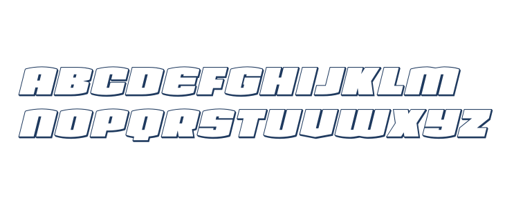 Team Galaxy 3D Italic Lowercase