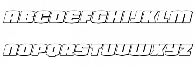 Team Galaxy 3D Italic Caratteri MINUSCOLO