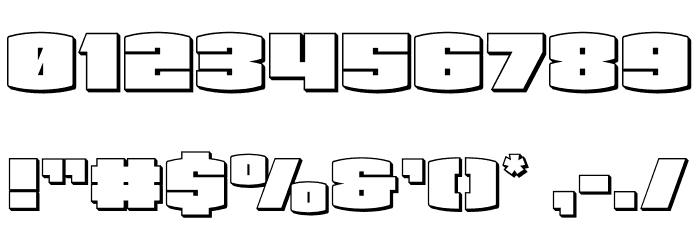 Team Galaxy 3D Font OTHER CHARS