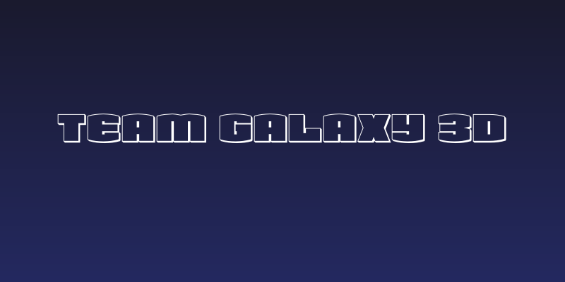 Team Galaxy 3D Social Header