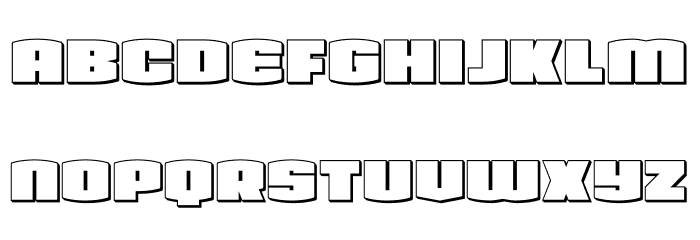 Team Galaxy 3D Font LOWERCASE