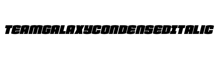 Team Galaxy Condensed Italic  フリーフォントのダウンロード