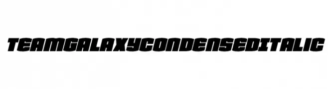 Team Galaxy Condensed Italic  Frei Schriftart Herunterladen
