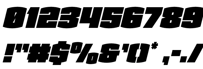 Team Galaxy Condensed Italic Font OTHER CHARS