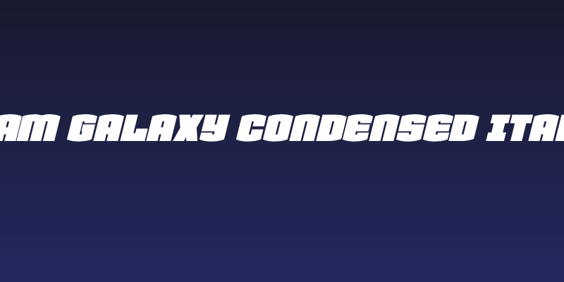 Team Galaxy Condensed Italic Social Header