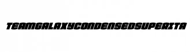 Team Galaxy Condensed SuperIta  Frei Schriftart Herunterladen