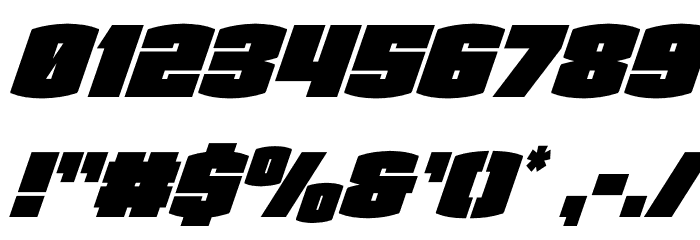 Team Galaxy Condensed SuperIta Font OTHER CHARS