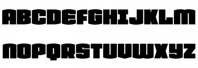 Team Galaxy Condensed フォント 大文字