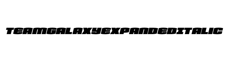 Team Galaxy Expanded Italic  Free Fonts Download