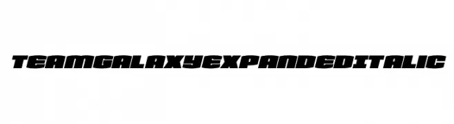 Team Galaxy Expanded Italic  Frei Schriftart Herunterladen