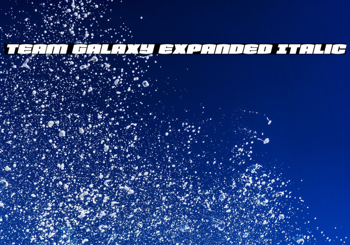Team Galaxy Expanded Italic Example 1