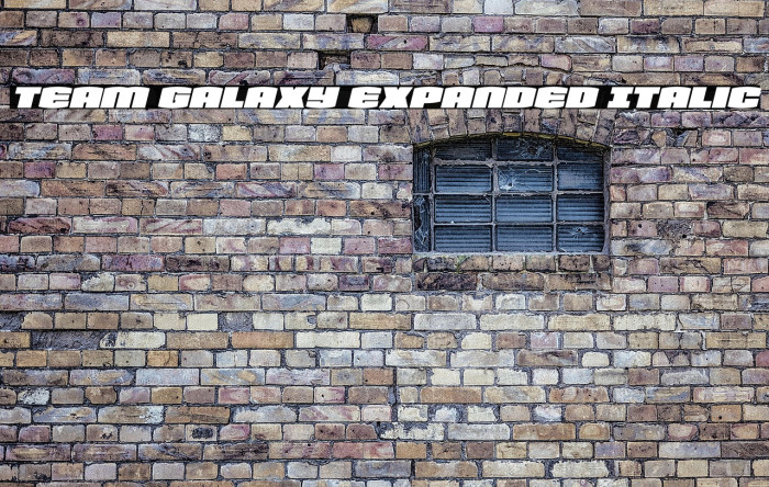Team Galaxy Expanded Italic Example 3