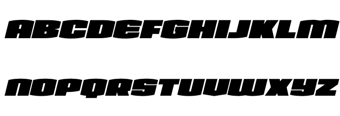 Team Galaxy Expanded Italic Font LOWERCASE