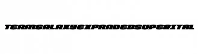 Team Galaxy Expanded SuperItal  Frei Schriftart Herunterladen