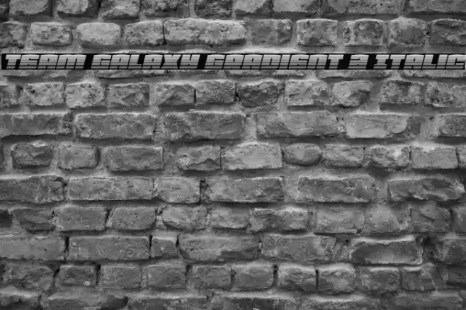 Team Galaxy Gradient 2 Italic Font examples