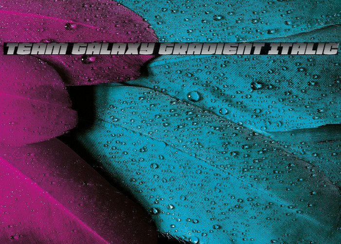 Team Galaxy Gradient Italic Example 1