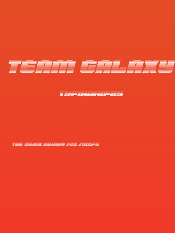 Team Galaxy Gradient Italic Poster