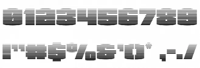 Team Galaxy Gradient Font OTHER CHARS