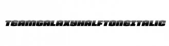 Team Galaxy Halftone Italic  Frei Schriftart Herunterladen