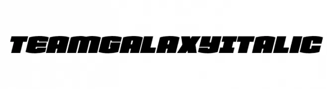 Team Galaxy Italic  Frei Schriftart Herunterladen