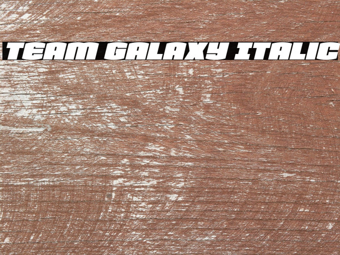 Team Galaxy Italic Example 3