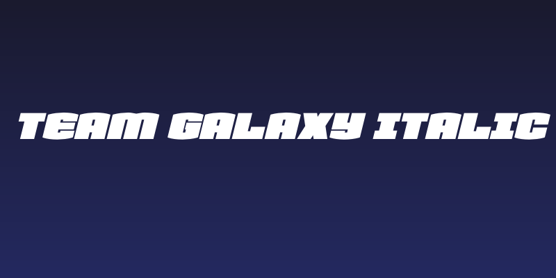 Team Galaxy Italic Social Header