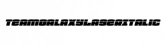 Team Galaxy Laser Italic  Frei Schriftart Herunterladen