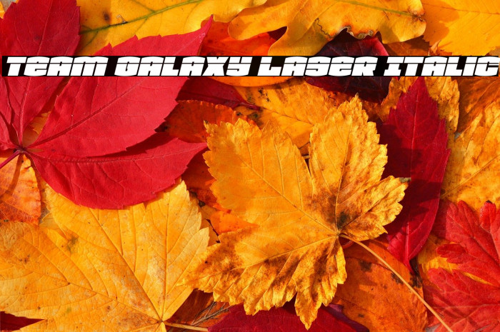 Team Galaxy Laser Italic Example 1