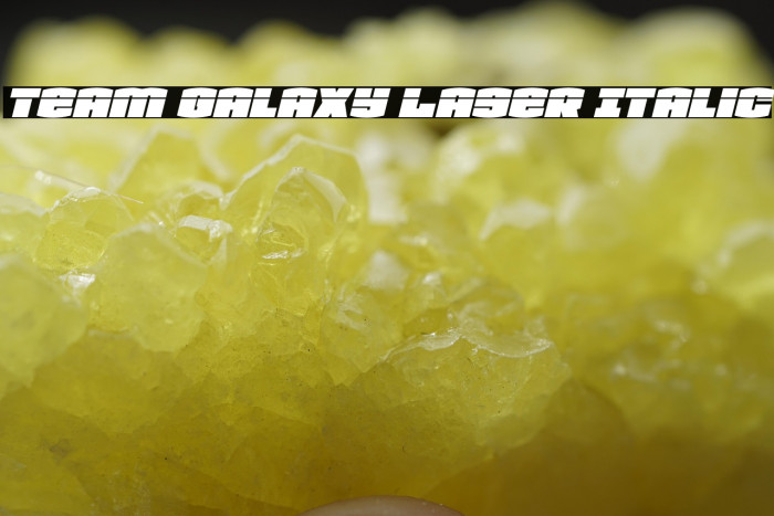 Team Galaxy Laser Italic Example 3