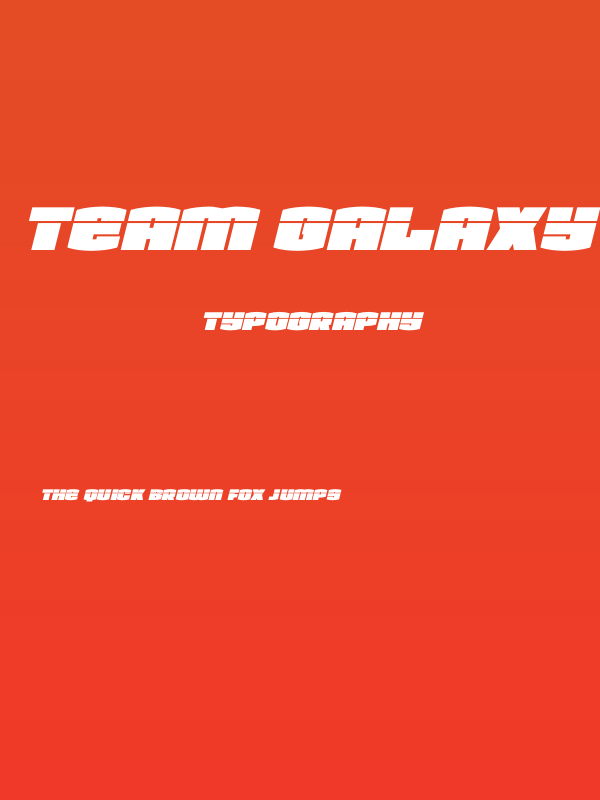 Team Galaxy Laser Italic Poster