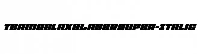 Team Galaxy Laser Super-Italic  Frei Schriftart Herunterladen