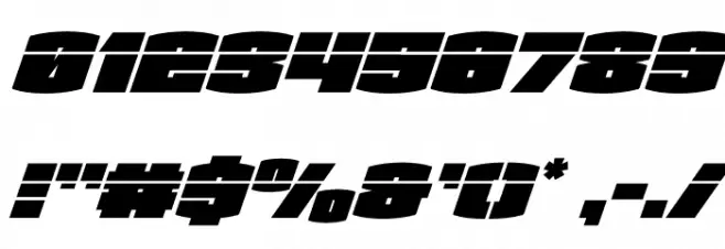 Team Galaxy Laser Super-Italic Font OTHER CHARS