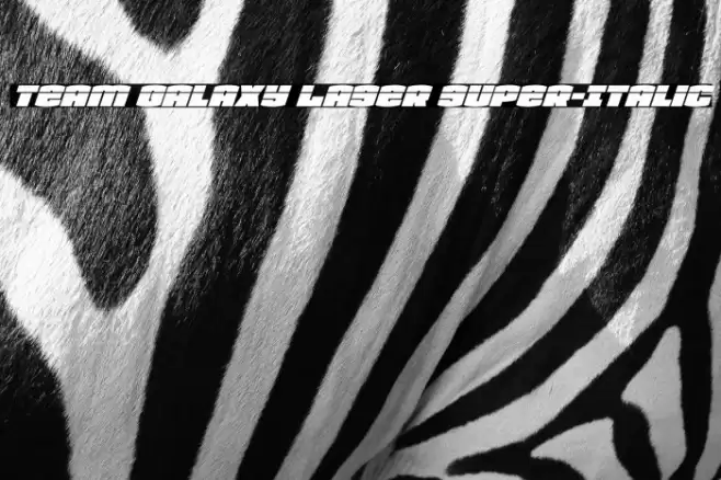 Team Galaxy Laser Super-Italic Font examples