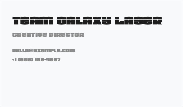 Team Galaxy Laser Business Card