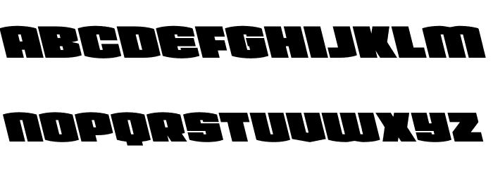 Team Galaxy Leftalic Font LOWERCASE