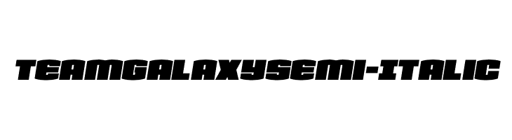 Team Galaxy Semi-Italic  免费字体下载