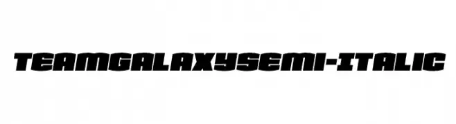 Team Galaxy Semi-Italic  免费字体下载