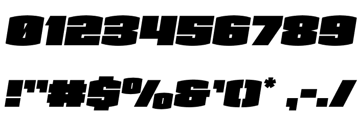Team Galaxy Semi-Italic Font OTHER CHARS