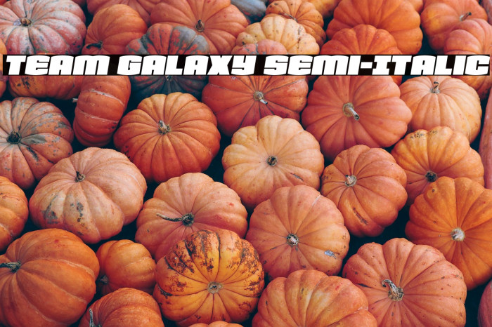 Team Galaxy Semi-Italic Example 3