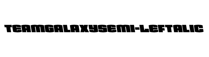 Team Galaxy Semi-Leftalic  Frei Schriftart Herunterladen