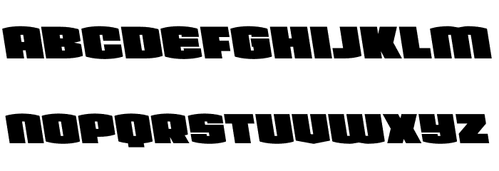 Team Galaxy Semi-Leftalic Font LOWERCASE