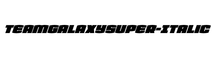 Team Galaxy Super-Italic  नि: शुल्क फ़ॉन्ट्स डाउनलोड