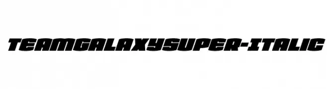 Team Galaxy Super-Italic  Frei Schriftart Herunterladen